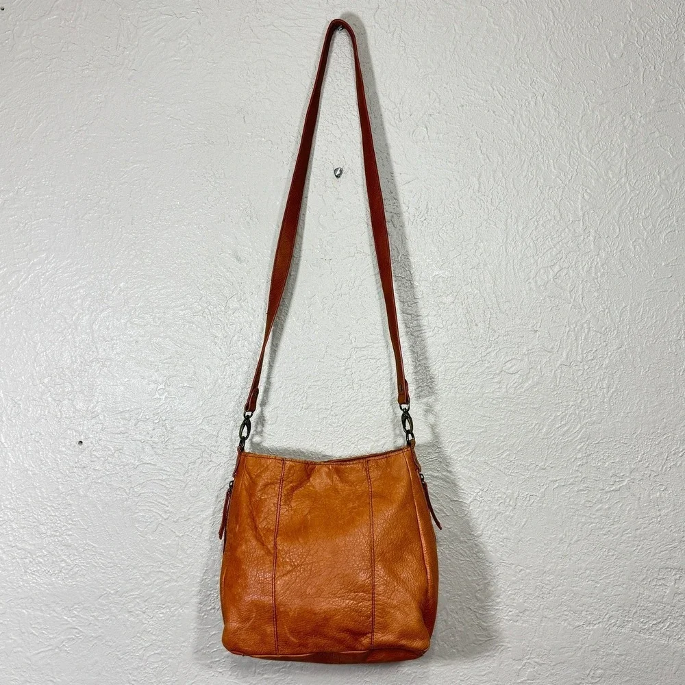 American Leather Austin Shoulder Bag Austin Cafe Latte Pebble Slouchy Hobo Purse